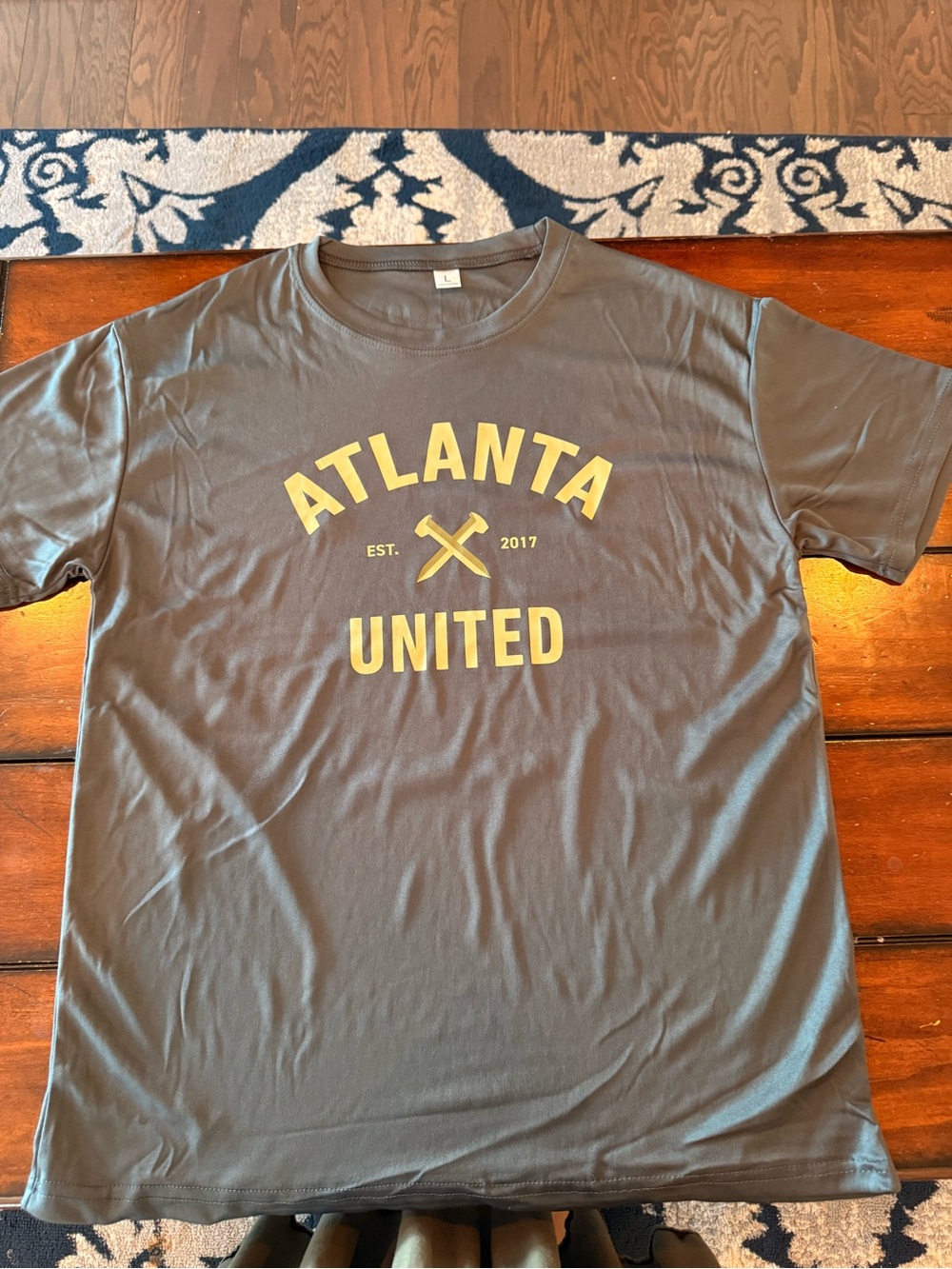 Source Unknown Gray Men's Atlanta United Tee with Gold Print